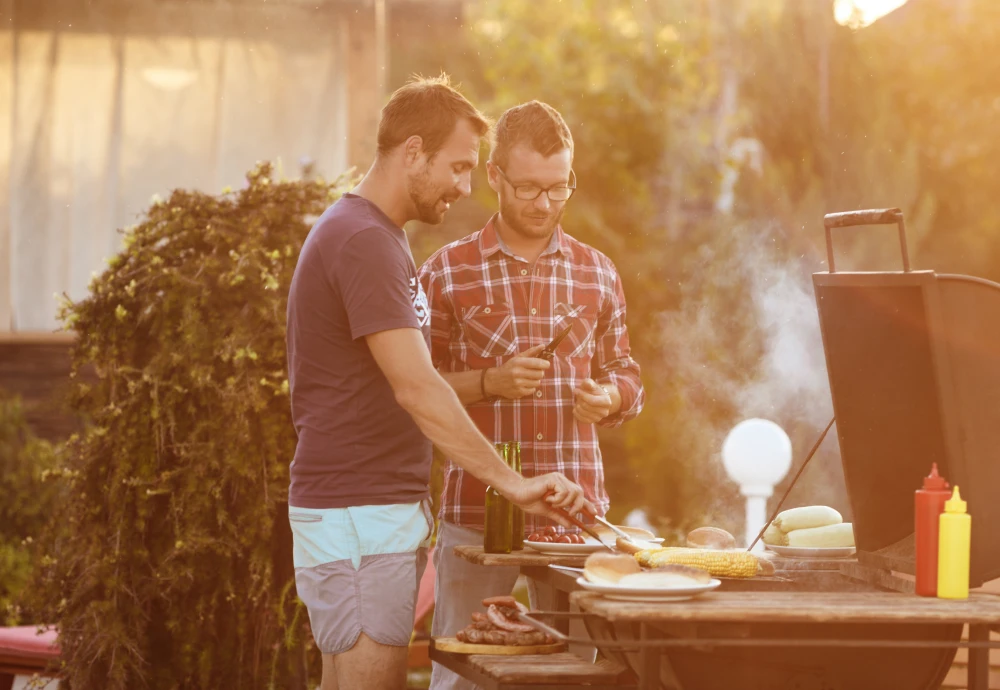 grilling burgers on a wood pellet grill